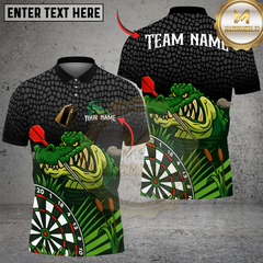 Maxcorners Darts Alligator Customized Name, Team Name 3D Shirt (4 Colors)
