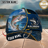 Maxcorners Fishing Hook Denim Personalized Name 3D Cap