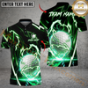 Maxcorners Thunder Strike Golf Polo Shirt, Customized Name & Team Name 3D Shirts (4 Colors)