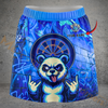 Maxcorners Darts Neon Panda Graffiti Personalized 3D Skirts With Shorts