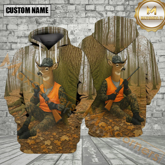 Maxcorners Vintage Deer Hunter All Over Print Shirt Best Gift For Hunter
