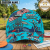 (3 Colors) Maxcorners Disc Golf American Flag Player & Chain Basket Personalized Name 3D Cap LM3009