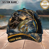 Maxcorners Fishing Skull Fisherman and Lure Personalized 3D Cap