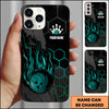 Maxcorners Bowling Flame Hexagon Ball Multicolor Personalized Name 3D Phone Case