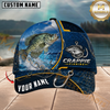 Maxcorners Fishing Hook Denim Personalized Name 3D Cap