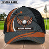 Maxcorners Golf Winged Ball Dynamic Stripe Personalized Name 3D Cap (5 Colors)