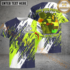 Maxcorners Pickleball Funny Raccoon Dink With Purpose, Smash With Pride Personalized Name, Team Name Unisex Shirt