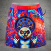 Maxcorners Darts Neon Panda Graffiti Personalized 3D Skirts With Shorts
