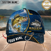 Maxcorners Fishing Hook Denim Personalized Name 3D Cap