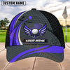 Maxcorners Golf Winged Ball Dynamic Stripe Personalized Name 3D Cap (5 Colors)