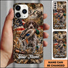 Maxcorners Duck Hunting Yellow Labrador Retriever American Flag Sunset Personalized Name 3D Phone Case - German Shorthaired Pointer