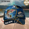 Maxcorners Fishing Hook Denim Personalized Name 3D Cap