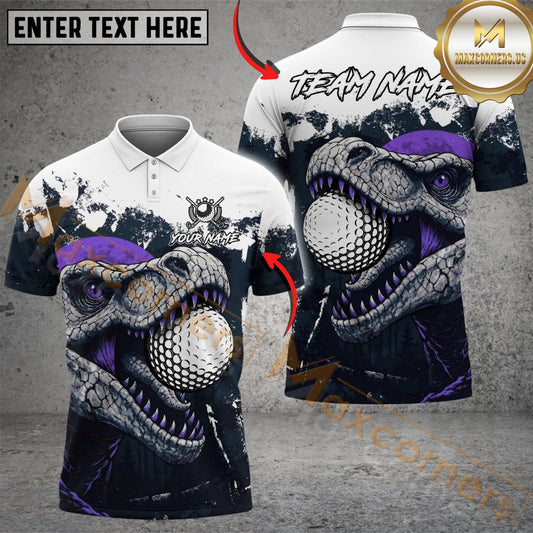 Maxcorners Savage Raptor Golf Polo Customized Name, Team Name 3D Shirts