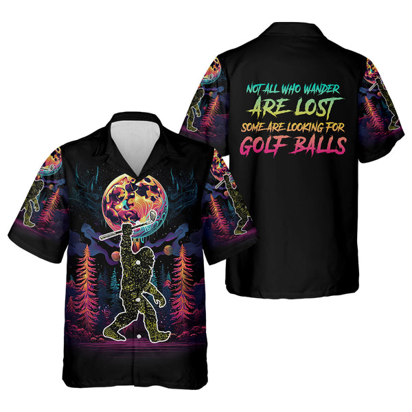 Maxcorners Bigfoot Funny Mens Golf Polo Shirt, Father's Day Golf Gifts
