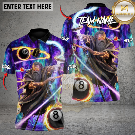 Maxcorners Billiards Arcane Strike Wizard Personalized Name 3D Unisex Shirt