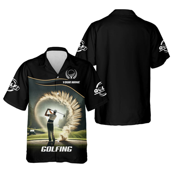 Maxcorners Custom Elite Golfer Golf Polo Shirt, Gift For Golfers, Mens Golf Gift
