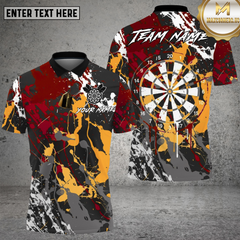 Maxcorners Dart Shirt  Paint Splash Style Multioptions Personalized Name, Team Name Unisex 3D Shirt (4 Colors)