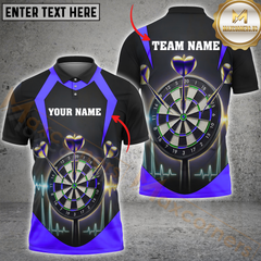Maxcorners Darts Aim Master Multicolor Option Customized Name, Team Name 3D Polo Shirt