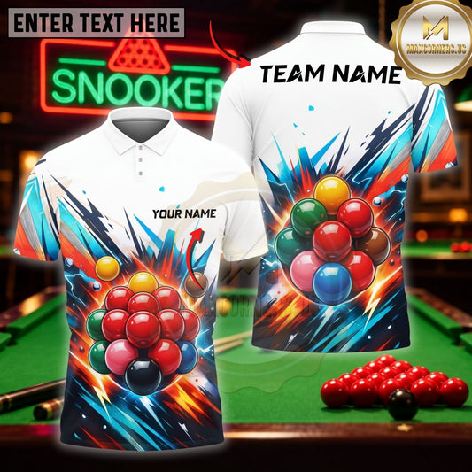 Maxcorners Billiards Wear Lightning Strike Pool Customized Name 3D Shirt