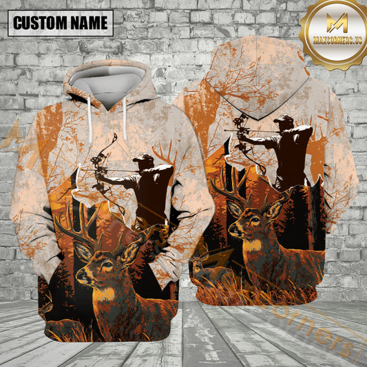 Maxcorners Vintage Deer Hunting Orange All Over Print Shirt
 Best Gift For Hunter