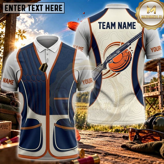 Maxcorners Clay Shooting Dynamic Shotgun Target Vest Personalized Name 3D Unisex Shirt