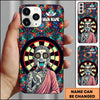 Maxcorners Darts Phonecase Psychedelic Buddha Tattoo Spiritual Art Dartboard Personalized Name 3D Phone Case