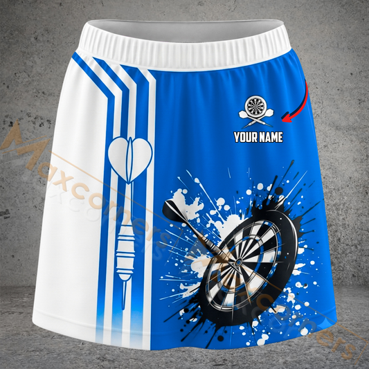 Maxcorners Darts Heart Dartboard Splatter Personalized 3D Skirts With Shorts
