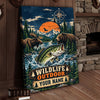 Maxcorners Duck Hunting Mallard Northern Lights Personalized Canvas Wall Art