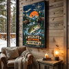 Maxcorners Duck Hunting Mallard Northern Lights Personalized Canvas Wall Art