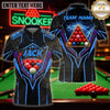 Maxcorners Pool Clothing Neon Geometric Triangle Art Multicolor Customized Name 3D Shirt