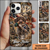 Maxcorners Duck Hunting Yellow Labrador Retriever American Flag Sunset Personalized Name 3D Phone Case - German Wirehaired Pointer