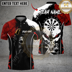 Maxcorners Darts Skull Lick Smoke Arrow Multicolor Customized Name, Team Name 3D Shirts
