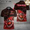 Maxcorners Angry Shark Bowling Pins Design Multicolor Customized Name, Team Name 3D Shirts