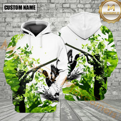 Maxcorners Duck Hunting Green Graphic All Over Print Shirt Best Gift For Hunter