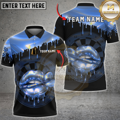 Maxcorners Darts Neon Holographic Lips Dartboard Multicolor Customized Name, Team Name 3D Shirts