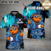 Maxcorners Golf Cool Capybara Design Personalized Name, Team Name 3D Shirt (4 Colors)