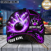 Maxcorners Bowling Gamer Flame Personalized Name 3D Cap