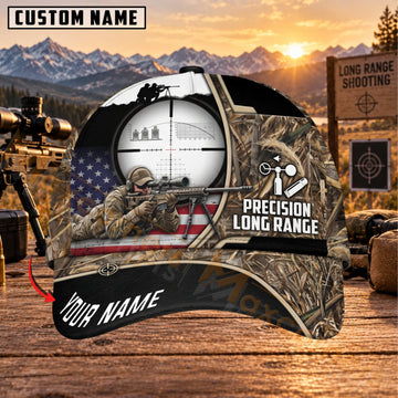 Maxcorners Long Range Shooting Precision Marksman Patriotic Personalized Name 3D Cap