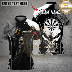 Maxcorners Darts Skull Lick Smoke Arrow Multicolor Customized Name, Team Name 3D Shirts