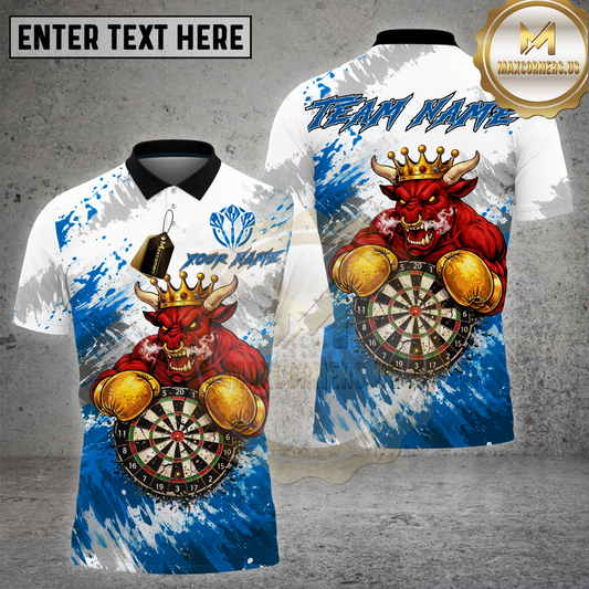 Maxcorners Dart Demon King Crown Power Dartboard Multicolor Options Personalized Name, Team Name 3D Shirt (4 Colors)