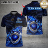 Maxcorners Angry Shark Bowling Pins Design Multicolor Customized Name, Team Name 3D Shirts