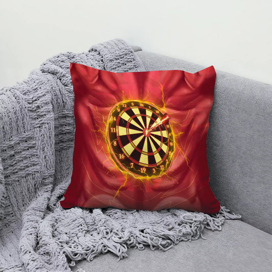 Maxcorners Darts Electric Bullseye Lightning Strike Multicolor Customized Name 3D Pillow