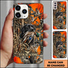 Maxcorners Duck Hunting German Shorthaired Pointer Orange Camouflage Hunting Personalized Name 3D Phone Case - Black Labrador Retriever - Mallard