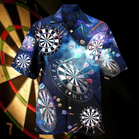 Maxcorners Darts Cool Into The Galaxy 3D Hawaiian Shirt