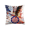 Maxcorners Darts American Eagle Flame Splash Multicolor Customized Name 3D Pillow