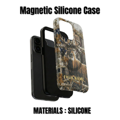 Maxcorners Deer Hunting Forest Classic Personalized Name Phone Case