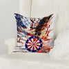 Maxcorners Darts American Eagle Flame Splash Multicolor Customized Name 3D Pillow