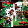 Maxcorners Billiard Pool Shirt Fierce Tiger Claw Tear Multicolor Customized Name 3D Shirt