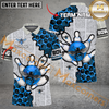 Maxcorners Ball And Pins Let It Bee Bowling Jersey Multicolor Option Customized Name, Team Name 3D Polo Shirt