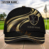 Maxcorners Golf Shield Clubs Gold Flow Personalized Name 3D Cap (7 Colors)